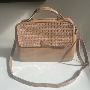 **Vintage** J. Francis Faux Patent Leather Tan Bag